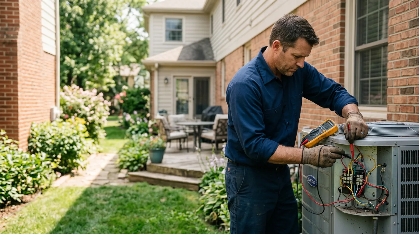 HVAC technician working near Cleveland, NC